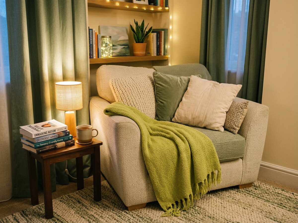 A warm, welcoming community space with soft lighting and comfortable seating